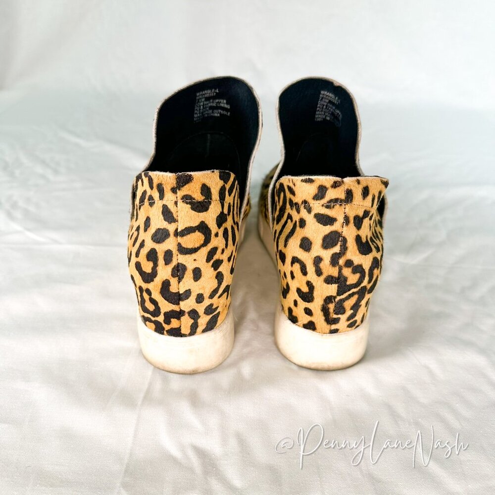 Steve Madden Leopard Print Cow Hair Wrangle Sneaker Size 7.5 - Picture 8 of 10